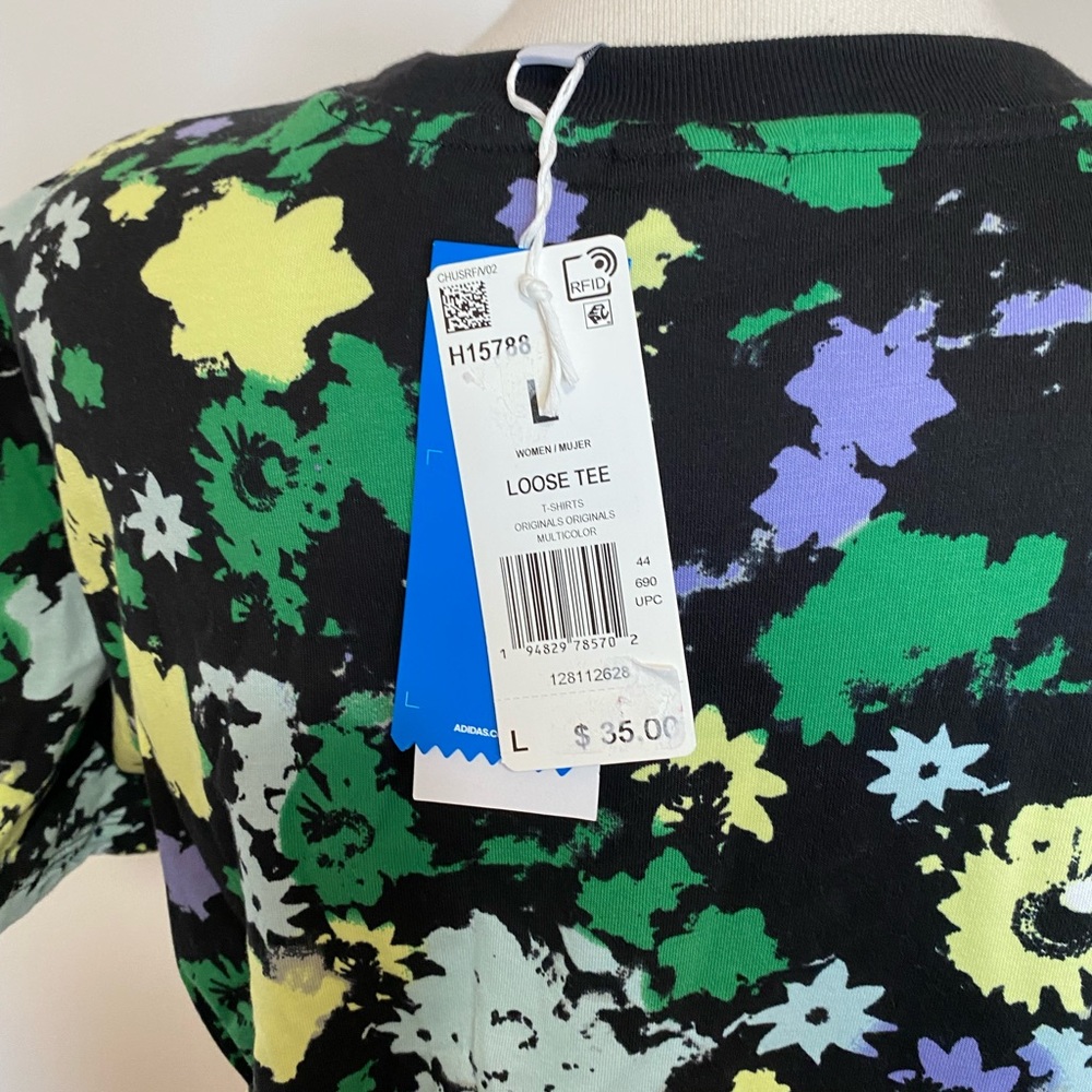 Floral Adidas Tee - Picture 5 of 7